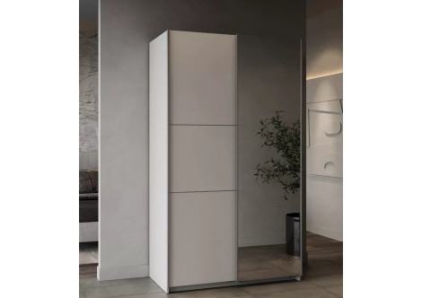 Armoire 2 portes coulissantes et miroir Ghost - L120 cm