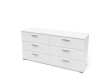 Commode IZZY 6 tiroirs blanc mat