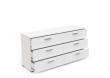 Commode IZZY 6 tiroirs blanc mat