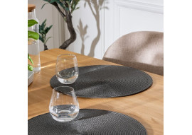 Set de table tressé D38cm gris