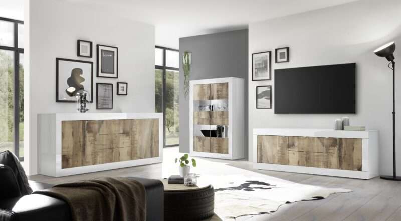 Salle à manger Basica blanc laqué et bois pero – Image 8