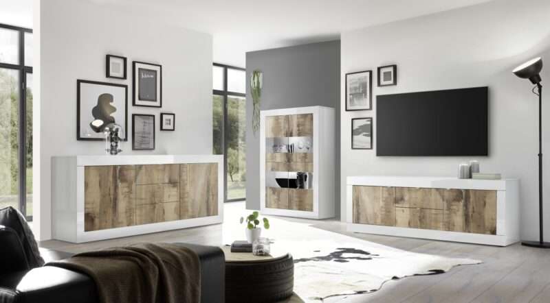Salle à manger Basica blanc laqué et bois pero – Image 13