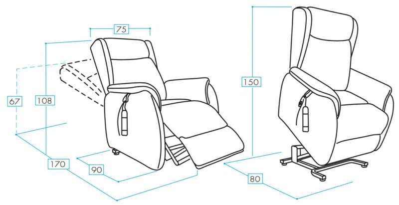 Fauteuil Releveur Mona Bi-Moteur Électrique taupe – Image 6