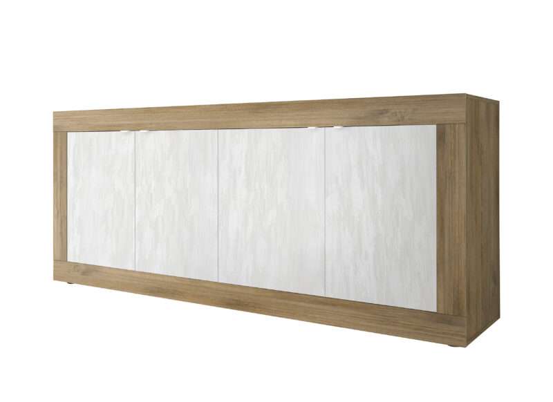 Salle à manger Basica blanc neige et bois Mercure – Image 7