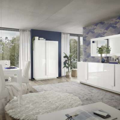 Salle à manger Jupiter laquée blanche