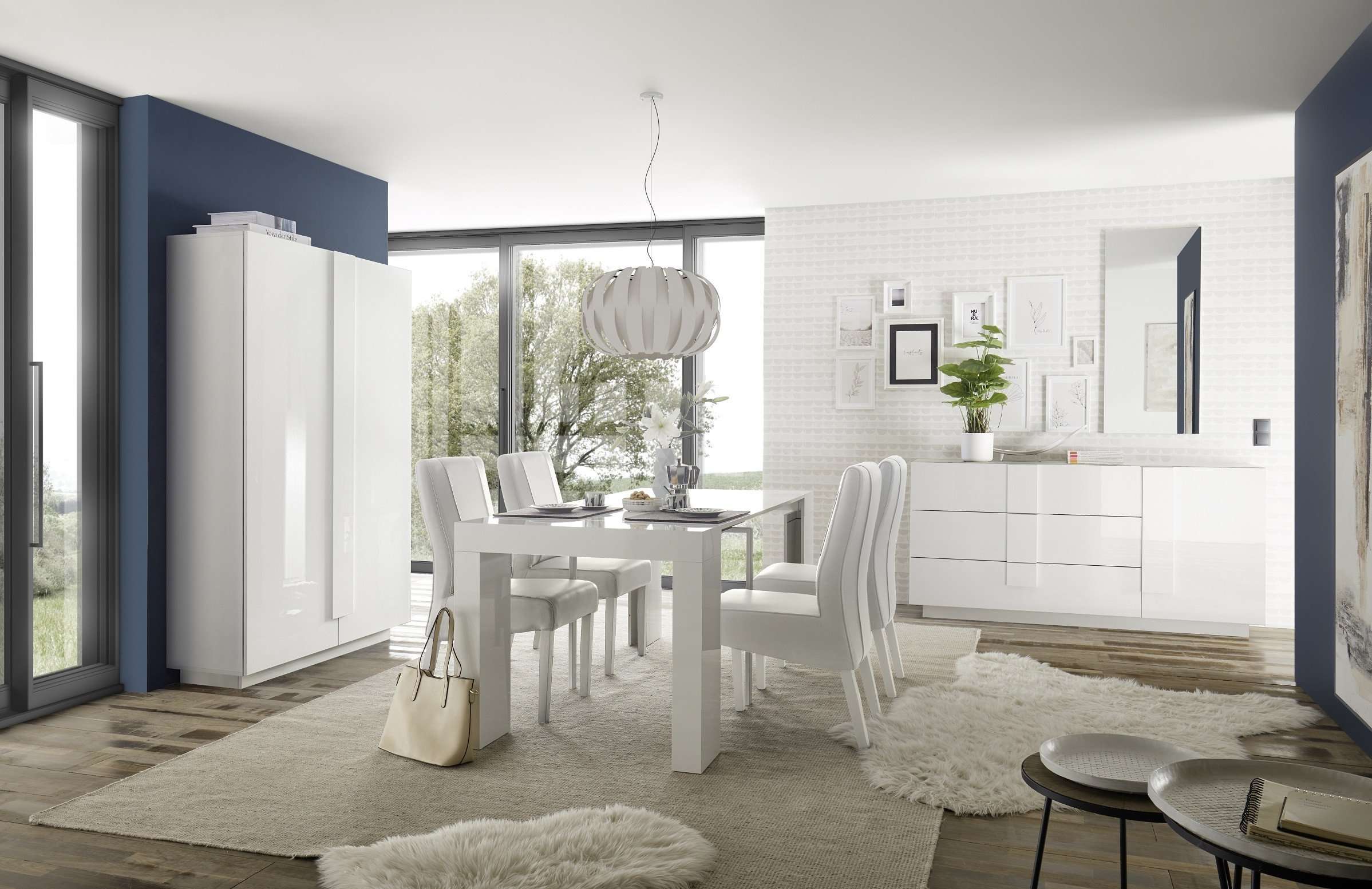 Salle à manger Jupiter laquée blanche – Image 20