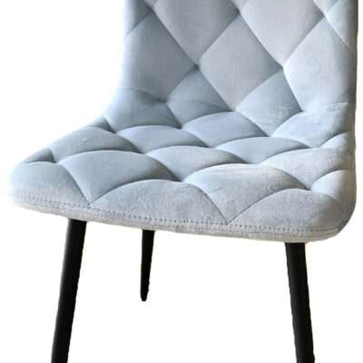 Chaise Agnes velours bleu ciel
