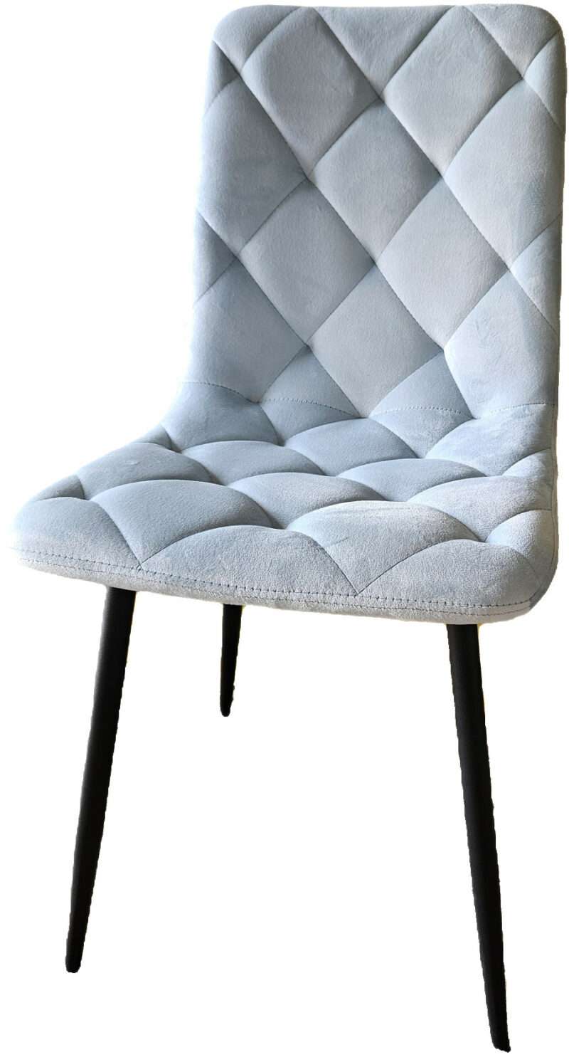 Chaise Agnes velours bleu ciel