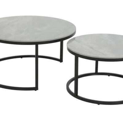Ensemble de tables en pierre fritée Luis