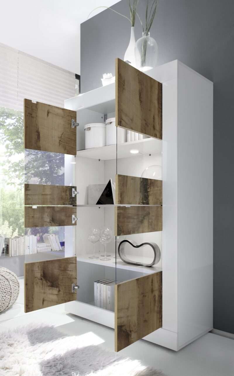 Salle à manger Basica blanc laqué et bois pero – Image 27