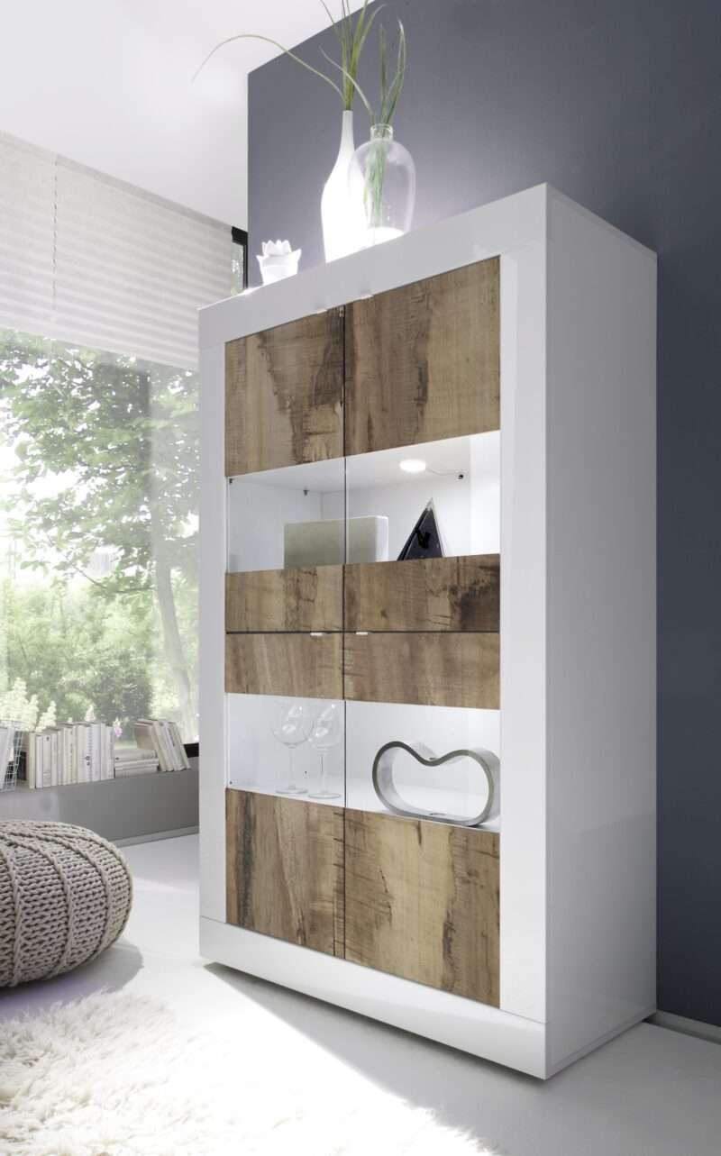 Salle à manger Basica blanc laqué et bois pero – Image 28