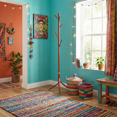 Porte manteaux métal rouge