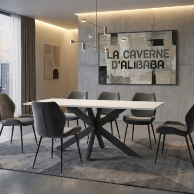 Table à Manger Design "Spider" blanc