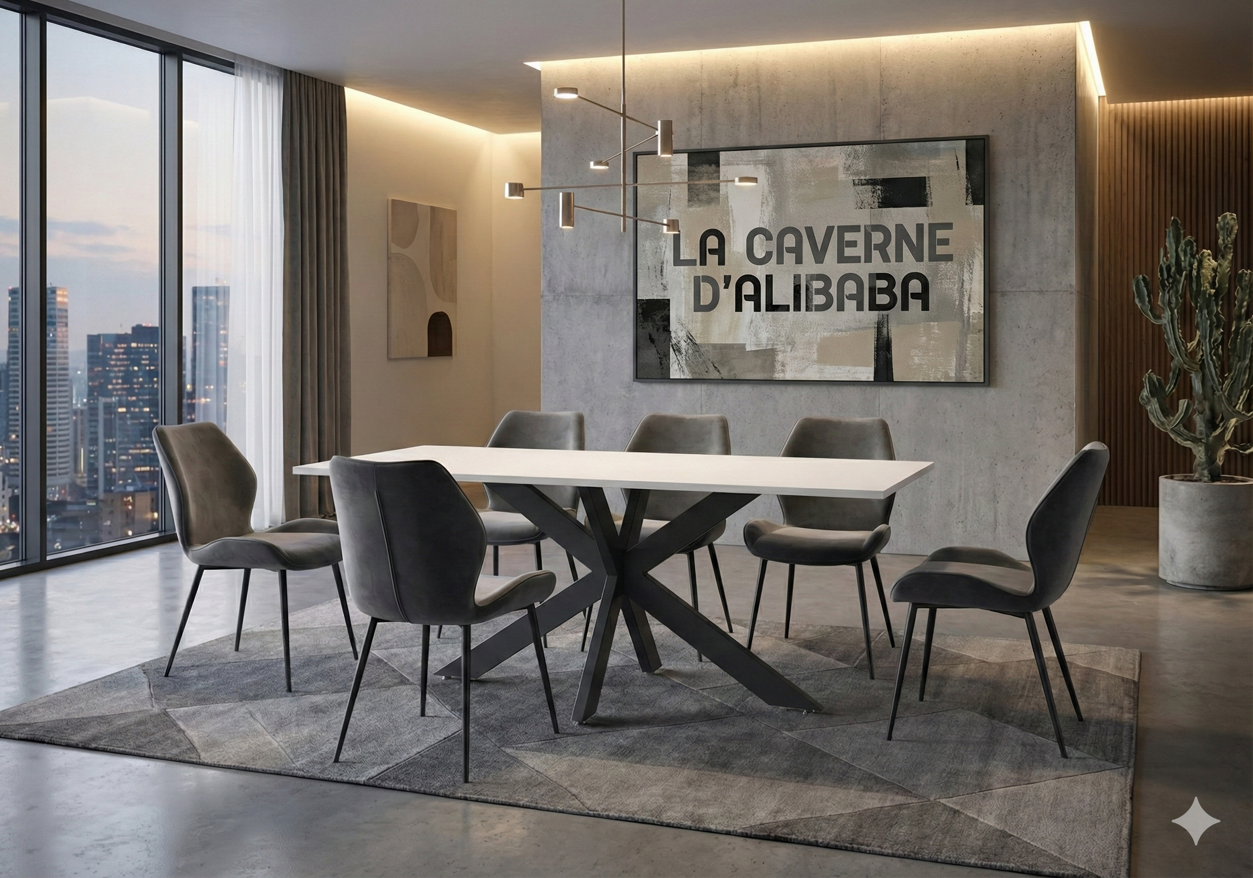 Table à Manger Design "Spider" blanc