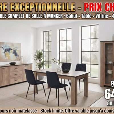 Salle à manger Cristof   avec 4 chaises