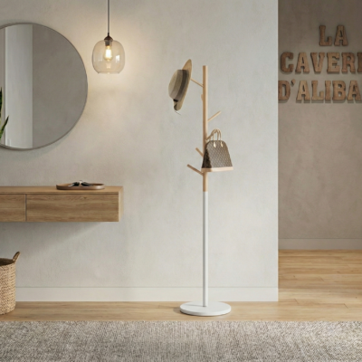 Porte manteaux hêtre et métal