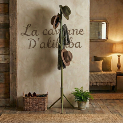 Porte manteaux métal vert