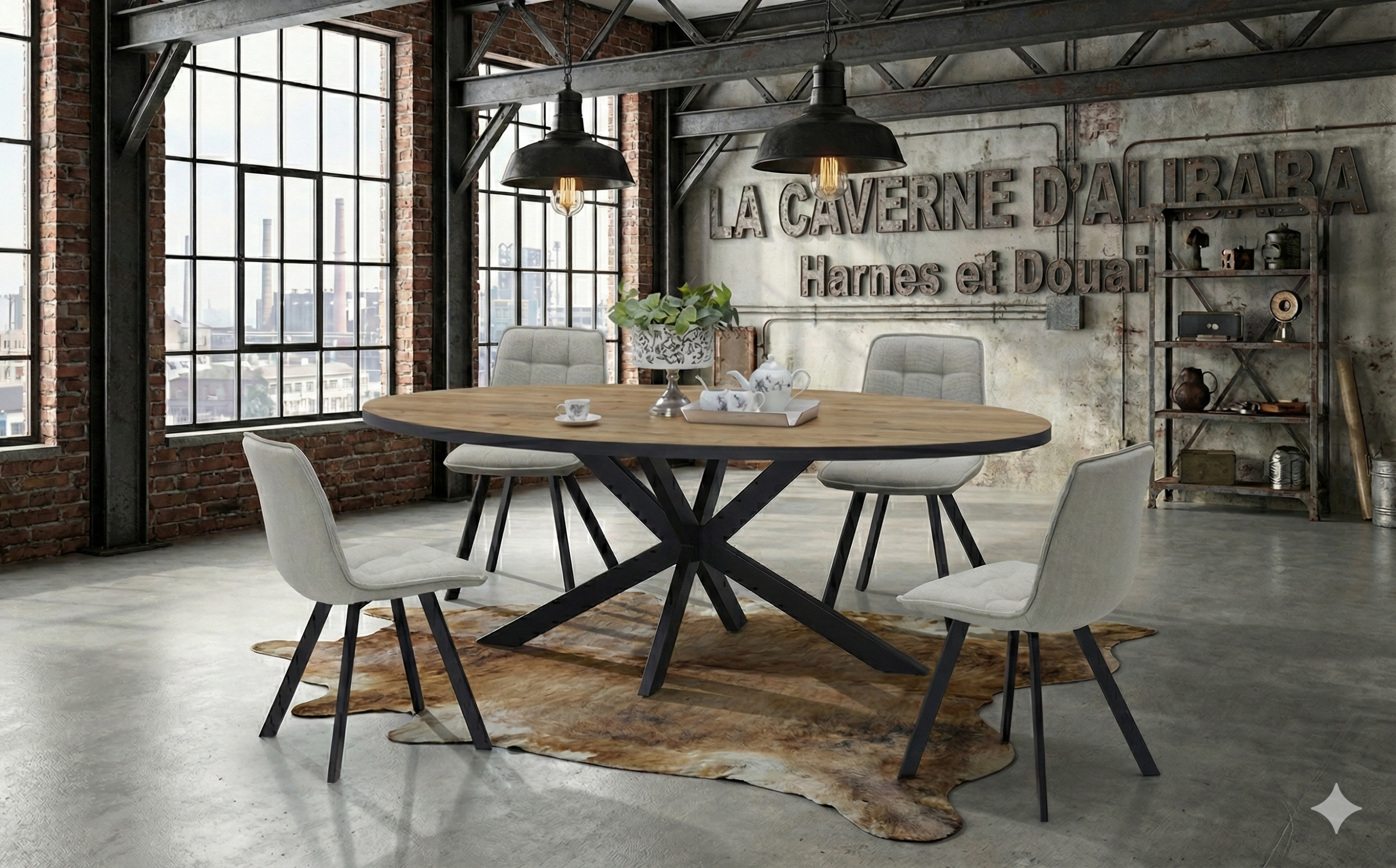 Table Ovale 2m20 Estienne