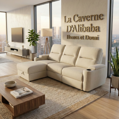 Canapé d'angle relax électrique LOUISE