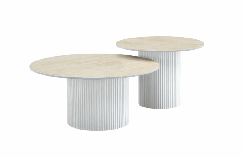 Tables basses gigogne Miya avec plateau en céramique – Image 2