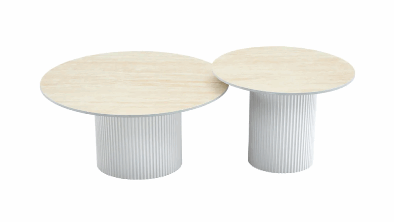 Tables basses gigogne Miya avec plateau en céramique – Image 3