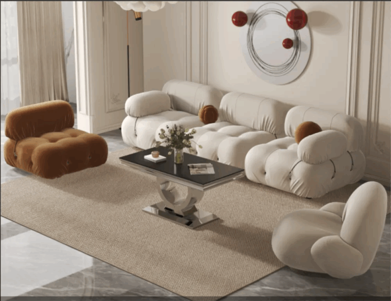 Tables basses invictus noir effet marbre – Image 2