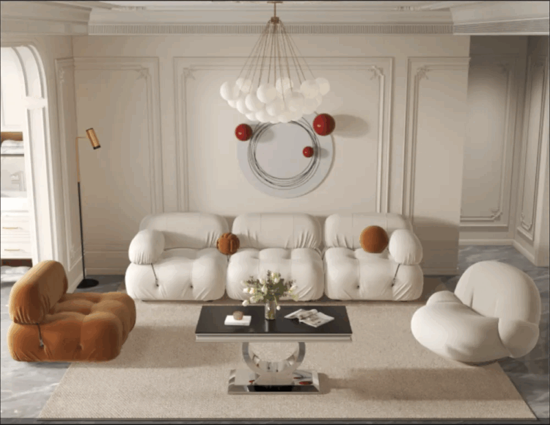 Tables basses invictus noir effet marbre