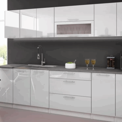 Cuisine laquée blanc Lynda