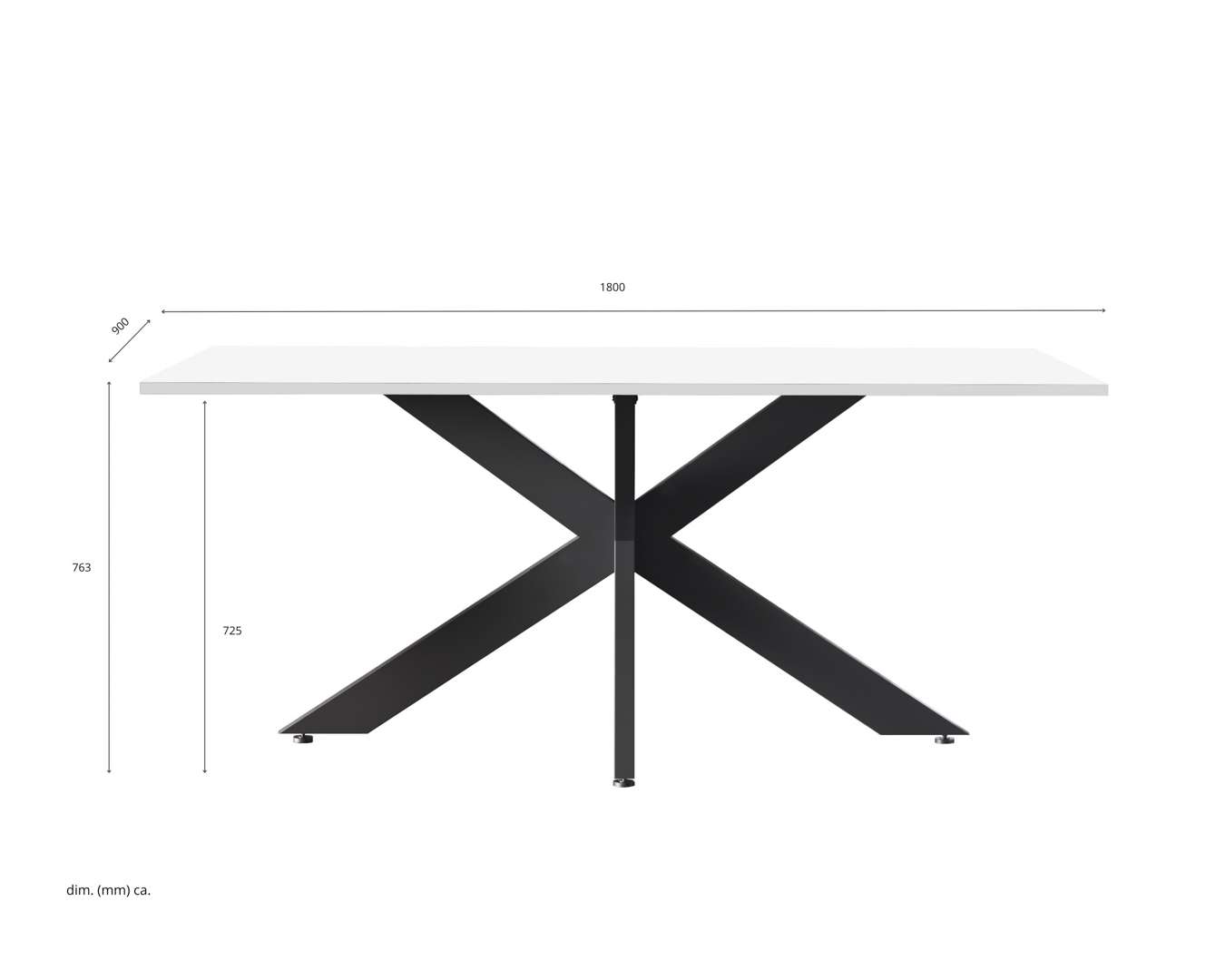 Table à Manger Design "Spider" blanc – Image 2