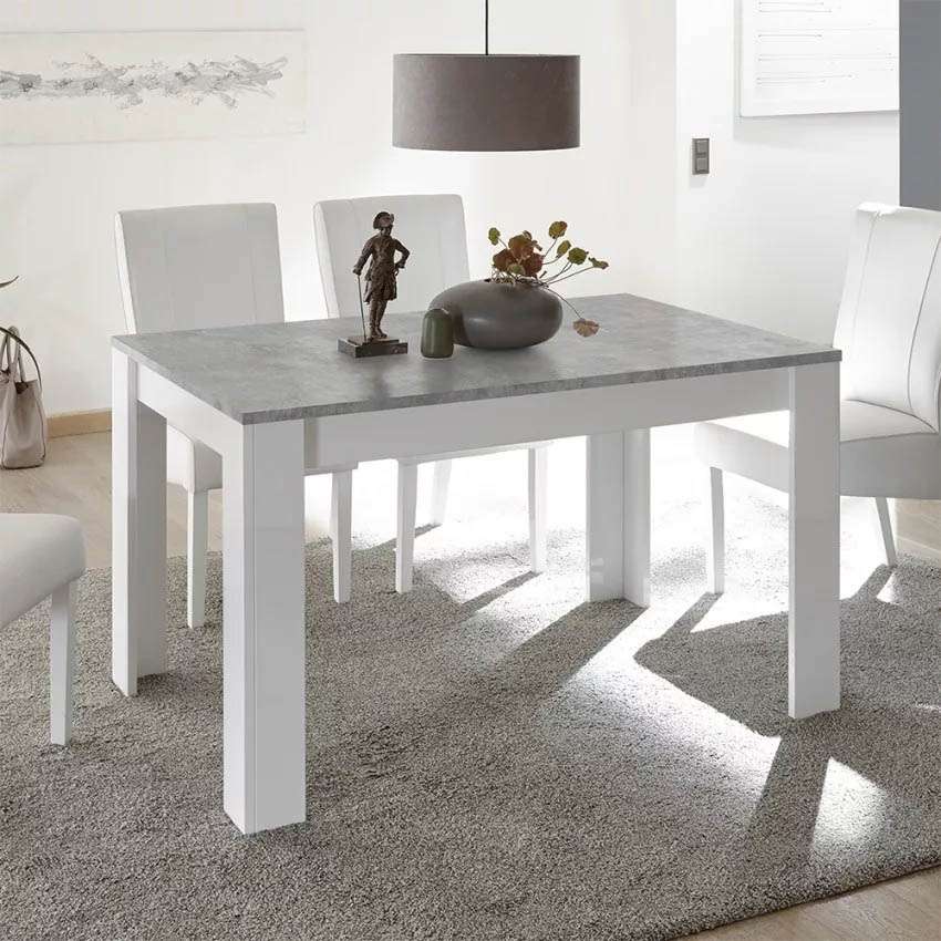 Salle à manger laquée Daisy béton – Image 4