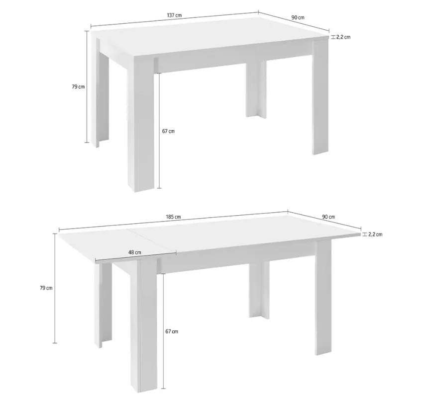 Salle à manger laquée Daisy béton – Image 5