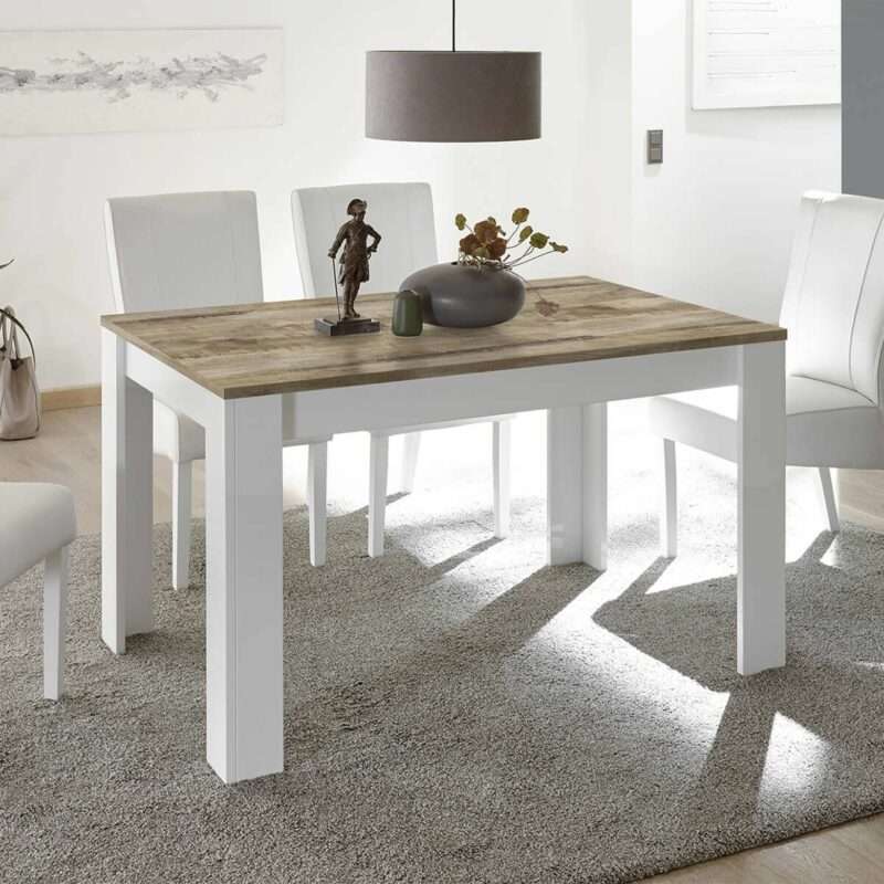 Salle à manger Basica blanc laqué et bois pero – Image 32