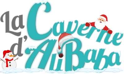 logo noel la caverne La Caverne d'AliBaba fête Noël